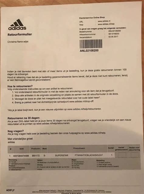 adidas op bestelling|Adidas retourneerkosten.